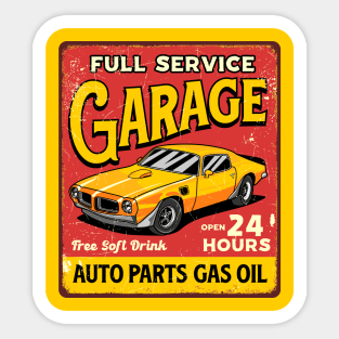 Full Service Garage Sticker